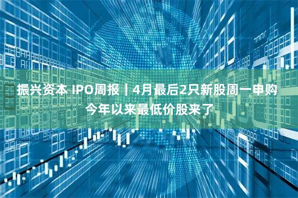 振兴资本 IPO周报｜4月最后2只新股周一申购 今年以来最低价股来了